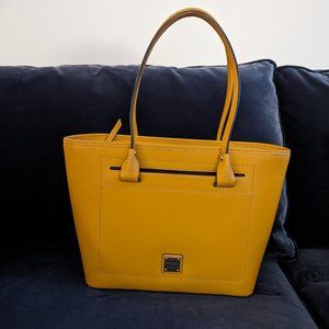 Dooney & Bourke Leather Beacon Collection Slip Tote - Mustard